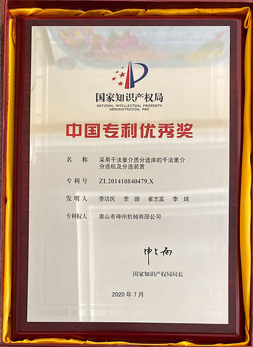 中國專(zhuān)利優(yōu)秀獎